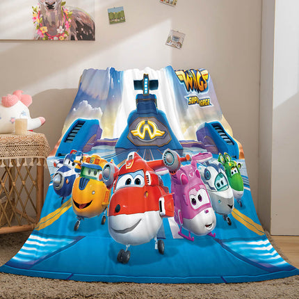 Super Wings Flannel Fleece Throw Blanket