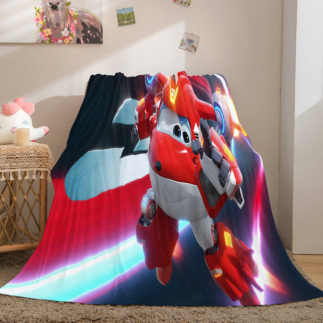 Super Wings Flannel Fleece Throw Blanket