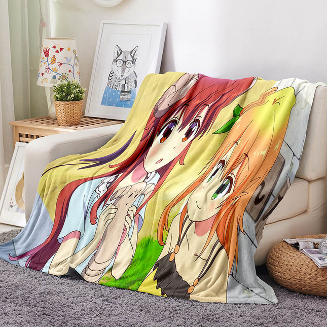 The Demon Girl Next Door Blanket Flannel Fleece Blanket Throw Blanket