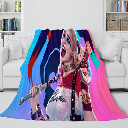 The Suicide Squad Flannel Fleece Throw Cosplay Blanket