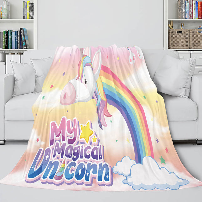 Unicorn Blanket Flannel Fleece Throw Cosplay Blanket Christmas Gift