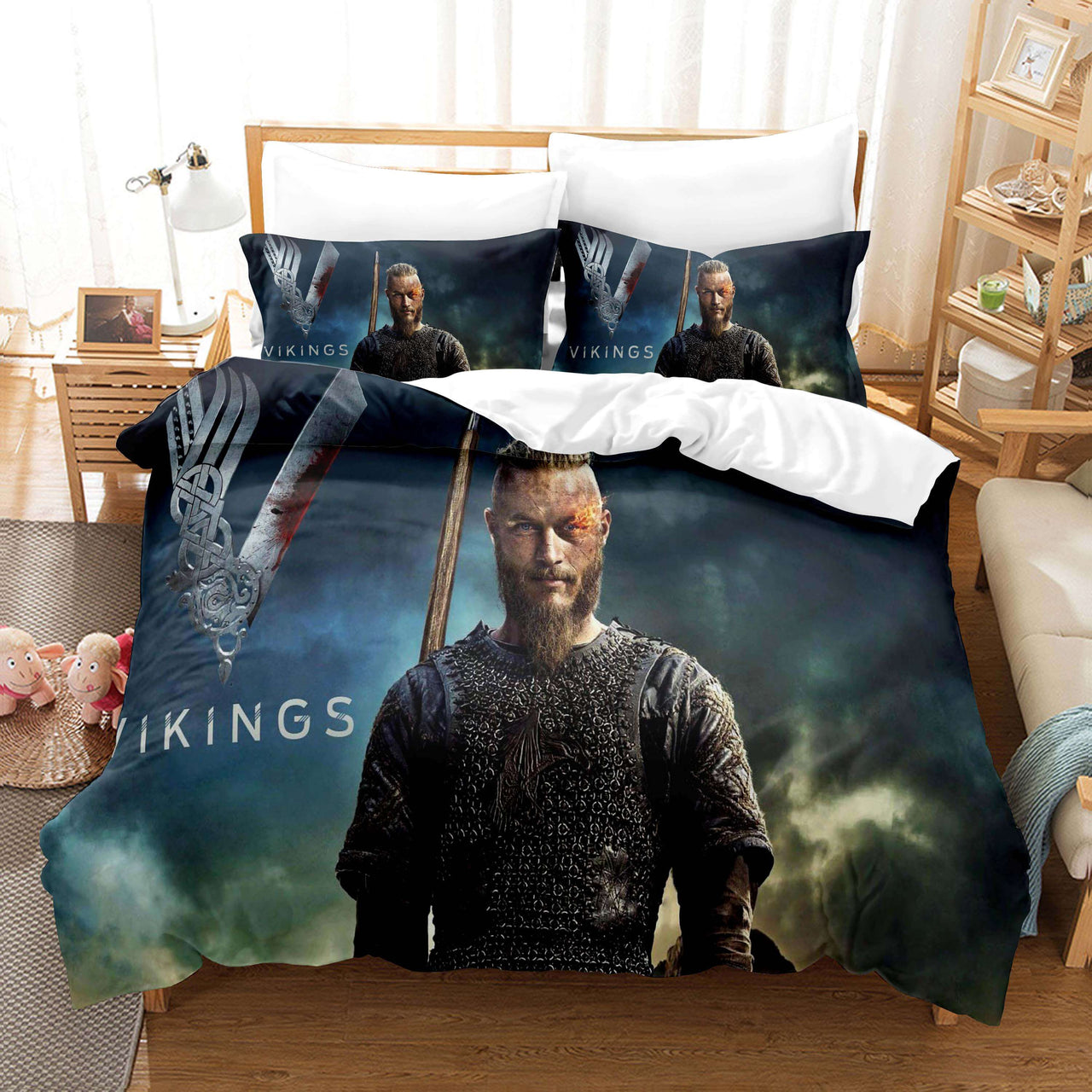 Viking Cosplay Bedding Set Quilt Cover Without Filler