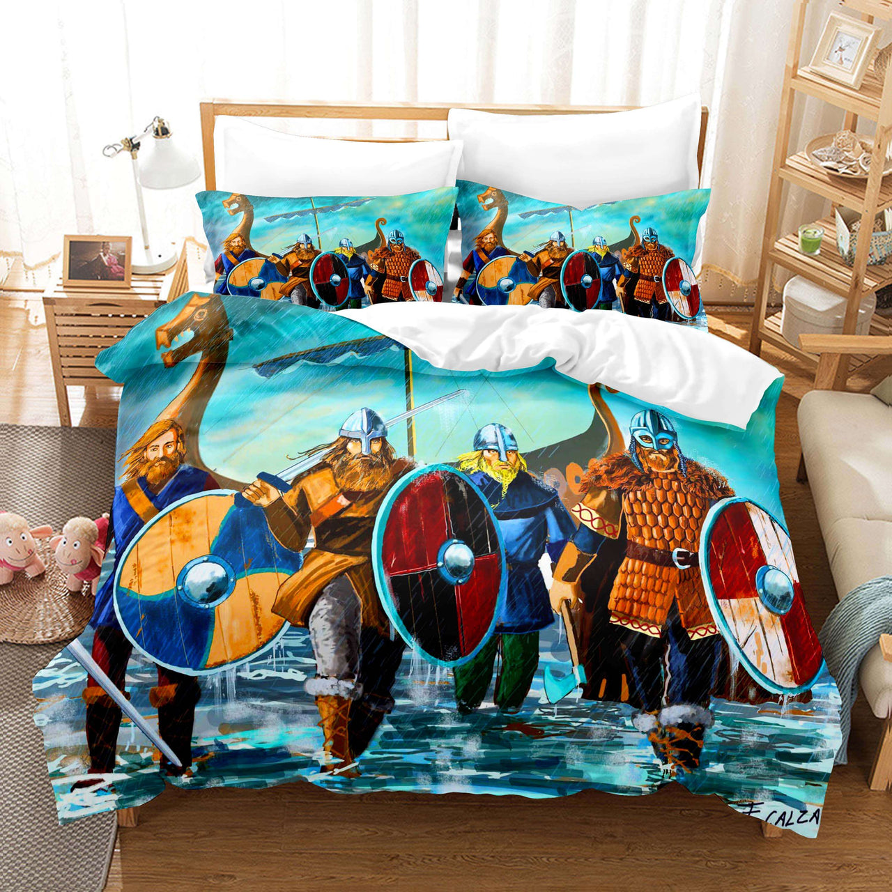 Viking Cosplay Bedding Set Quilt Cover Without Filler