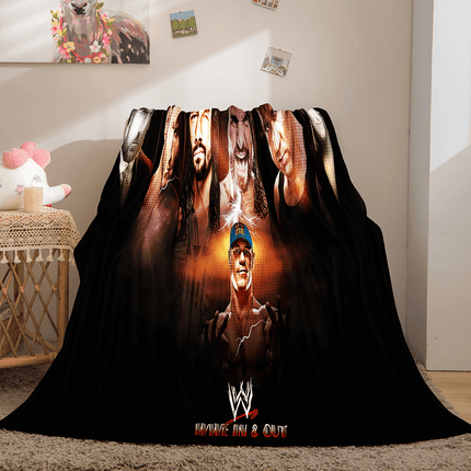 WWE World Wrestling Entertainment Cosplay Flannel Fleece Throw Blanket