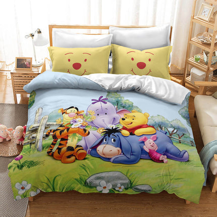 Winnie the pooh Pattern Bedding Set Quilt Cover Without Filler