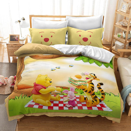 Winnie the pooh Pattern Bedding Set Quilt Cover Without Filler