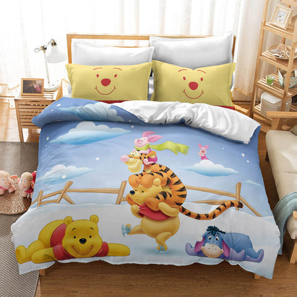 Winnie the pooh Pattern Bedding Set Quilt Cover Without Filler