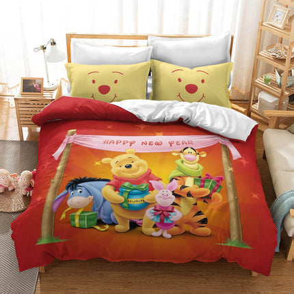 Winnie the pooh Pattern Bedding Set Quilt Cover Without Filler