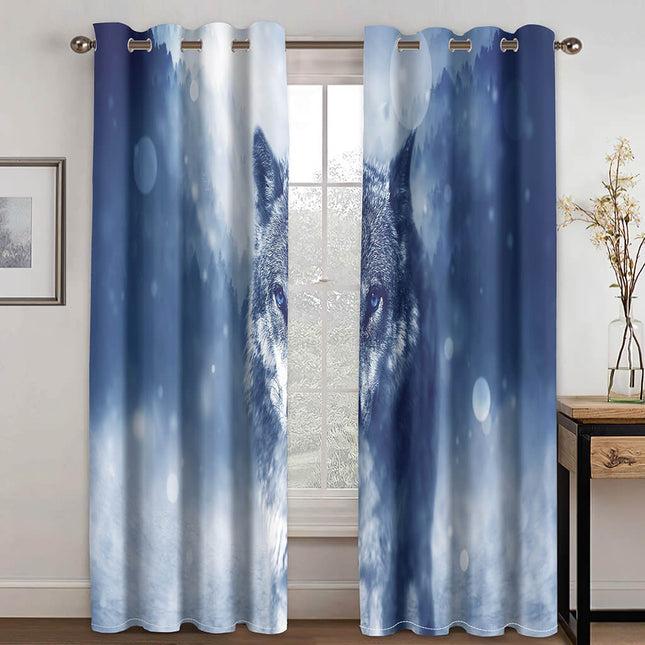 Wolf Curtains Blackout Window Treatments Drapes for Room Decoration