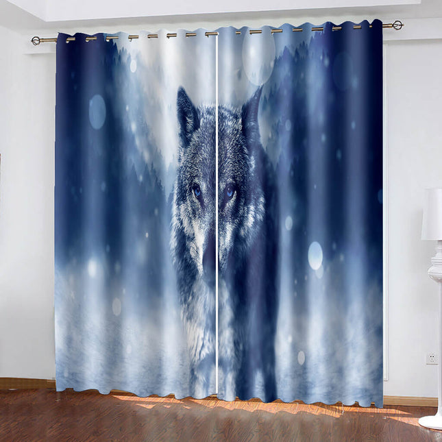 Wolf Curtains Blackout Window Treatments Drapes for Room Decoration