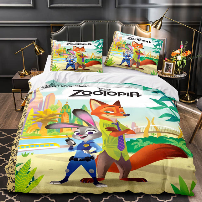 Zootopia Bedding Cosplay Quilt Duvet Covers Decoration Bed