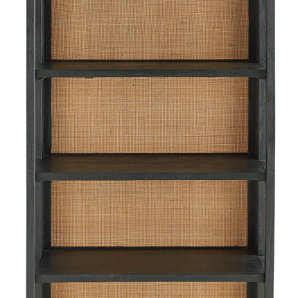 Abyard - Black / Natural - Bookcase Signature Design by Ashley® 