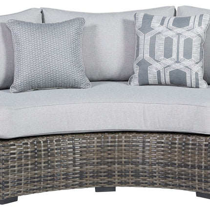 Harbor Court - Gray - Curved Loveseat With Cushion Signature Design by Ashley® 