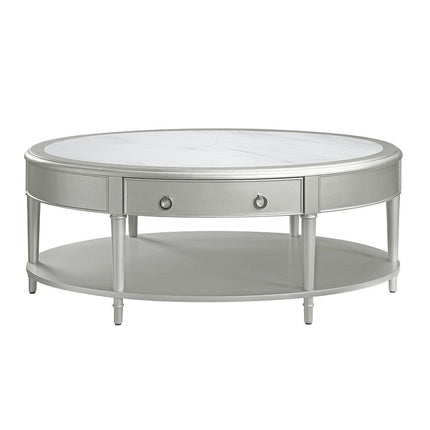 Kasa Coffee Table - Sintered Stone Top & Champagne Finish ACME 