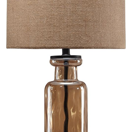 Laurentia - Champagne - Glass Table Lamp Ashley Furniture 