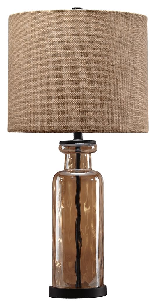 Laurentia - Champagne - Glass Table Lamp Ashley Furniture 