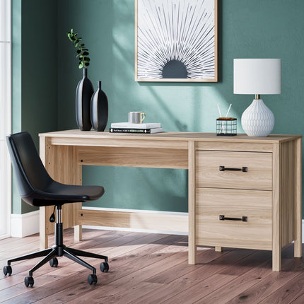 Battelle - Tan - Home Office Desk Signature Design by Ashley® 