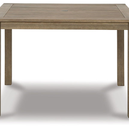 Aria Plains - Brown - Square Dining Table W/Umb Opt Signature Design by Ashley® 