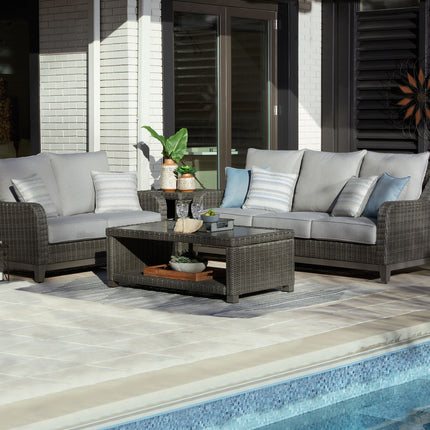 Elite Park - Gray - 4 Pc. - Lounge Set Signature Design by Ashley® 