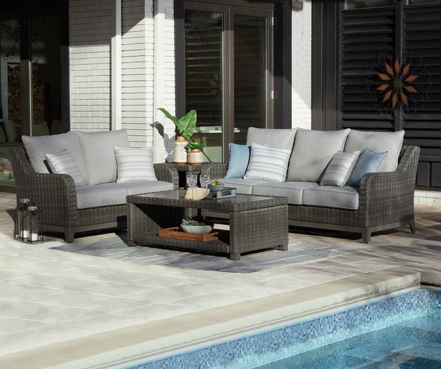 Elite Park - Gray - 4 Pc. - Lounge Set Signature Design by Ashley® 