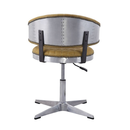 Brancaster - Chair - Turmeric Top Grain Leather & Chrome ACME 