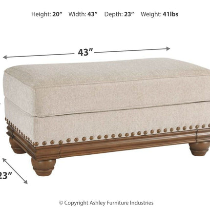 Harleson - Wheat - Ottoman Ashley Furniture 