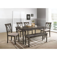 Claudia II - Dining Table - Weathered Gray ACME 