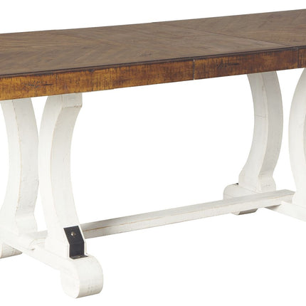 Valebeck - White / Brown - Rectangular Dining Room Table Signature Design by Ashley® 