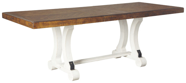 Valebeck - White / Brown - Rectangular Dining Room Table Signature Design by Ashley® 