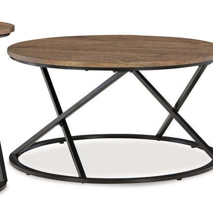 Cassbryn - Brown / Black - Occasional Table Set (Set of 3) Signature Design by Ashley® 