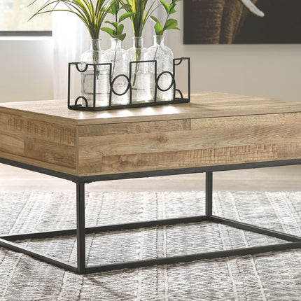 Gerdanet - Natural - Lift Top Cocktail Table Ashley Furniture 