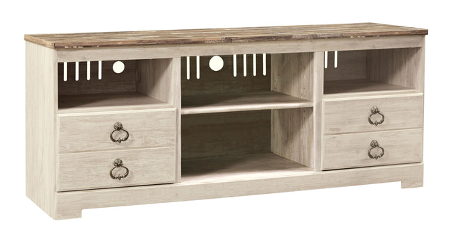 Willowton - TV Stand With Fireplace Option Ashley Furniture 