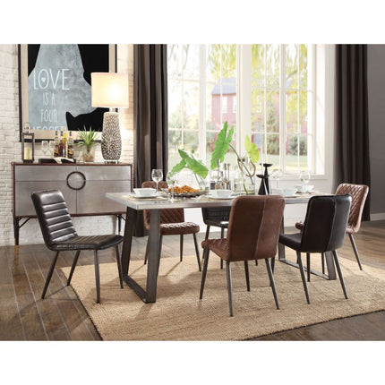 Kaylia - Dining Table - Aluminum & Gunmetal ACME 