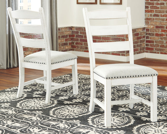 Valebeck - Beige / White - Dining Uph Side Chair (Set of 2) Signature Design by Ashley® 