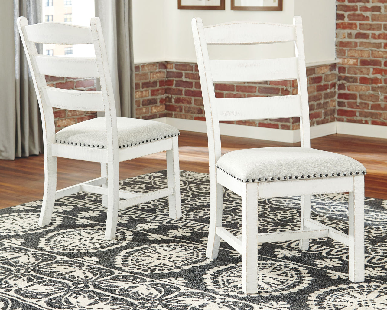 Valebeck - Beige / White - Dining Uph Side Chair (Set of 2) - Tony's Home Furnishings