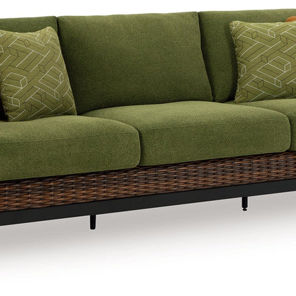 Horizon Hall - Brown / Green - Sofa With Cushion Signature Design by Ashley® 