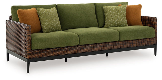 Horizon Hall - Brown / Green - Sofa With Cushion Signature Design by Ashley® 