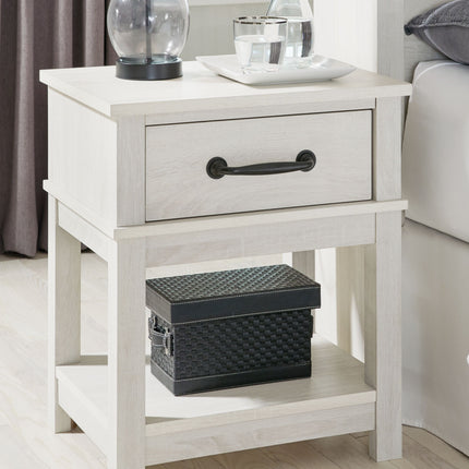 Dorrinson - White - One Drawer Night Stand Signature Design by Ashley® 