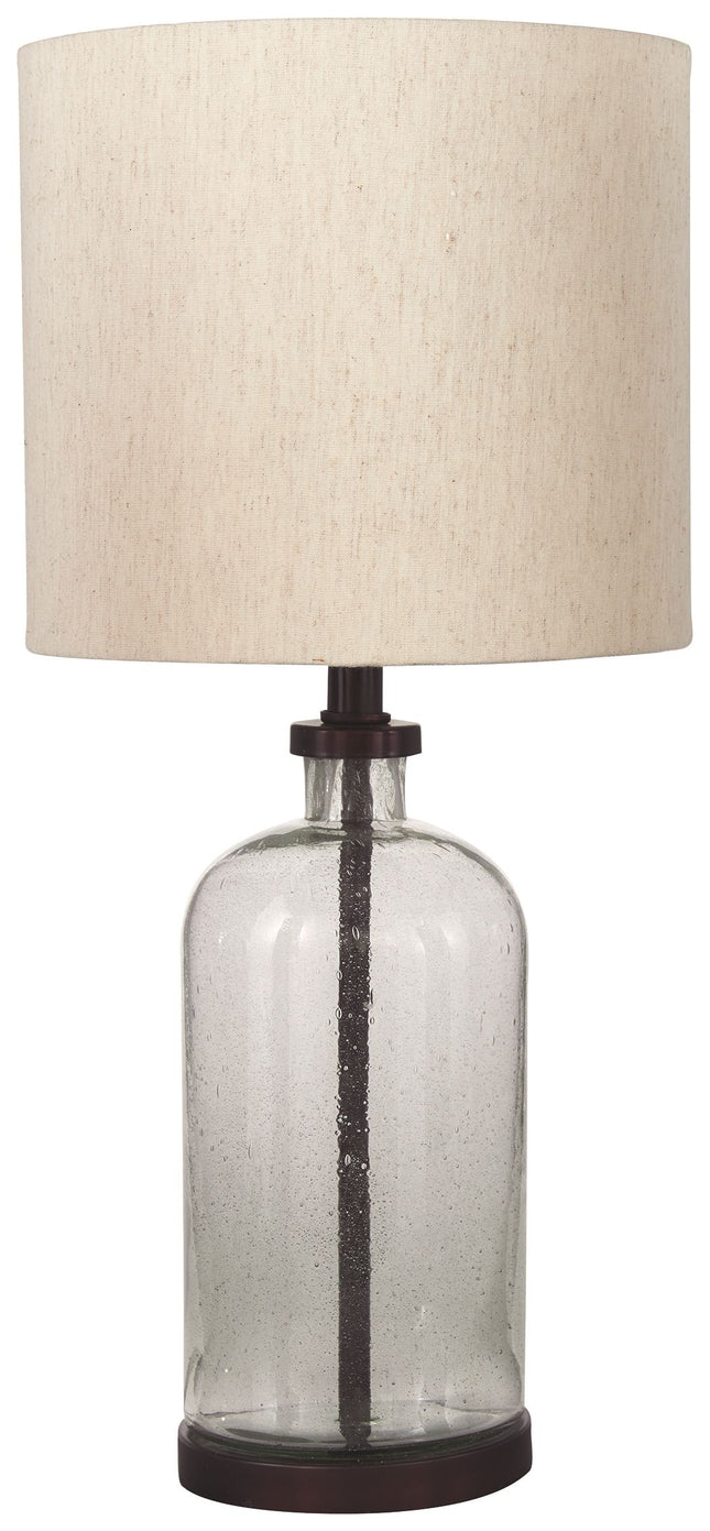 Bandile - Clear / Bronze Finish - Glass Table Lamp Ashley Furniture 