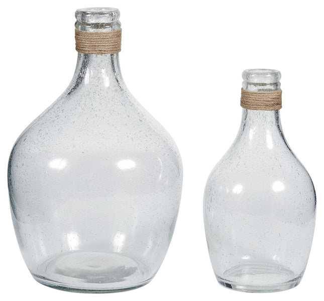 Marcin - Clear - Vase Set (Set of 2) Ashley Furniture 