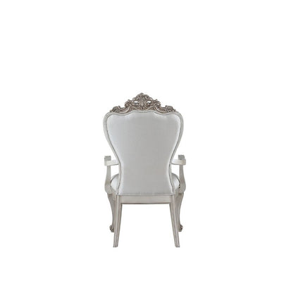 Gorsedd - Chair (Set of 2) - Cream Fabric & Antique White ACME 