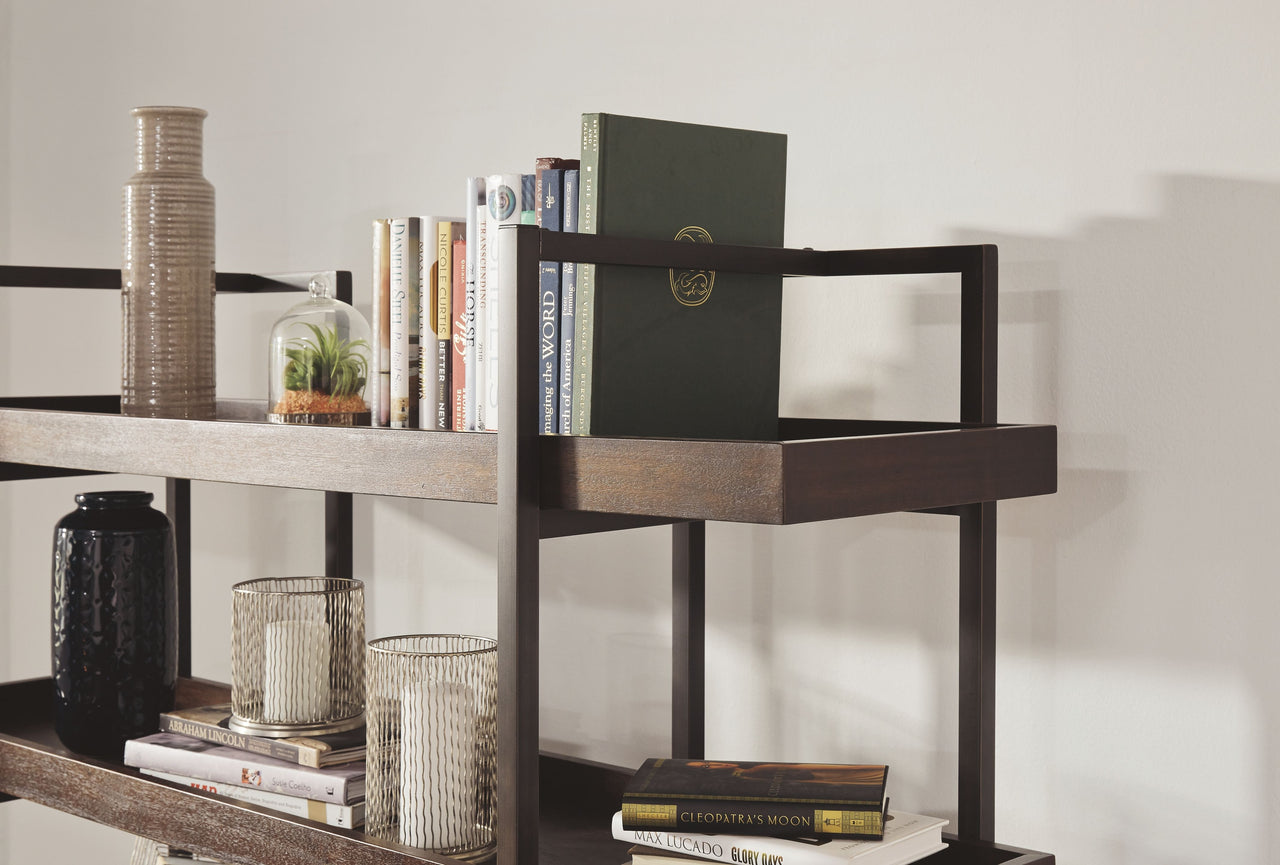 Starmore - Brown - 3 Pc. - L Shaped Desk, Bookcase - Tony's Home Furnishings