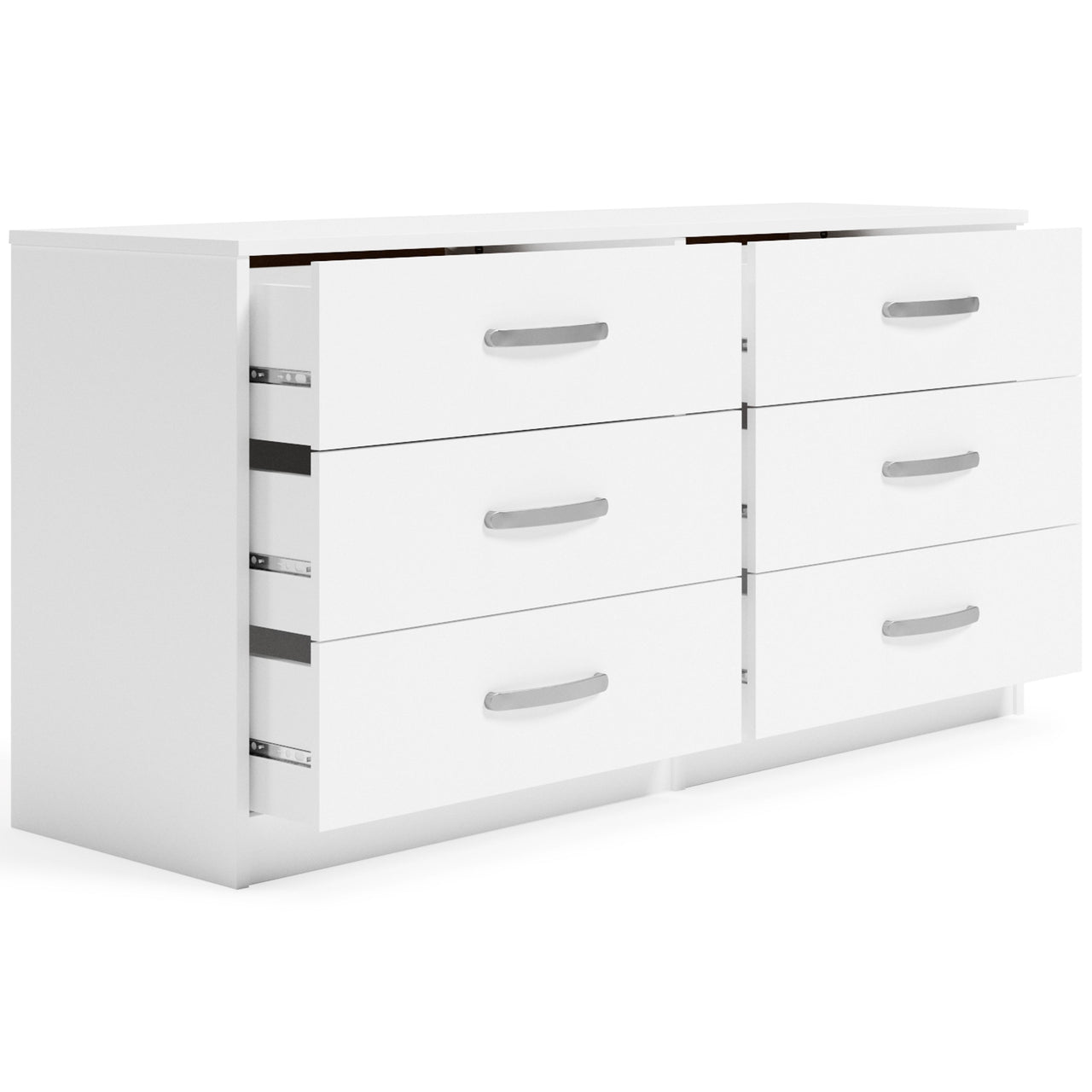 Flannia - White - Six Drawer Dresser - 29'' Height - Tony's Home Furnishings