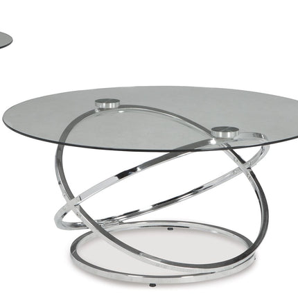 Hollynyx - Chrome Finish - Occasional Table Set (Set of 3) Ashley Furniture 