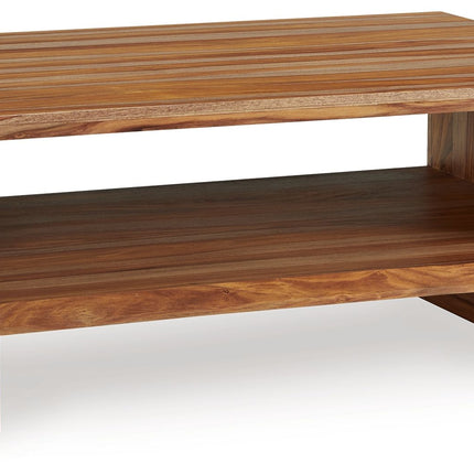 Dressonni - Brown - Rectangular Cocktail Table Signature Design by Ashley® 