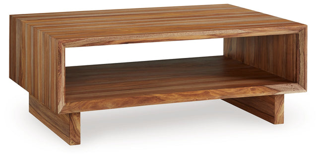 Dressonni - Brown - Rectangular Cocktail Table Signature Design by Ashley® 