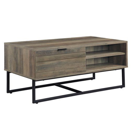 Homare - Accent Table - Rustic Oak & Black Finish ACME 