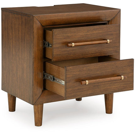 Lyncott - Brown - Two Drawer Night Stand Signature Design by Ashley® 