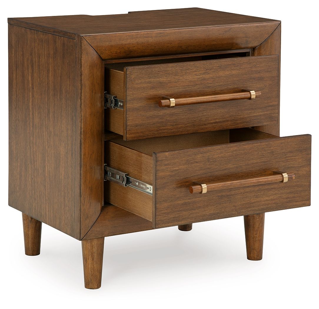 Lyncott - Brown - Two Drawer Night Stand Signature Design by Ashley® 