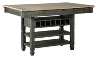 Tyler - Black / Gray - Rectangular Dining Room Counter Table Ashley Furniture 